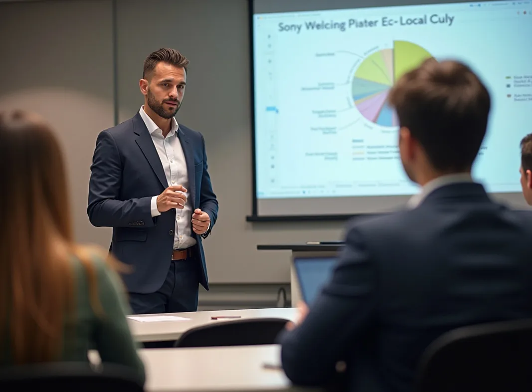 Mentor helping with pitch deck